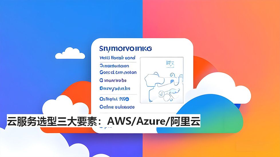 云服务选型三大要素:AWS/Azure/阿里云 云服务选型三大要素:AWS/Azure/阿里云