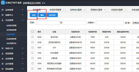 管理优惠券